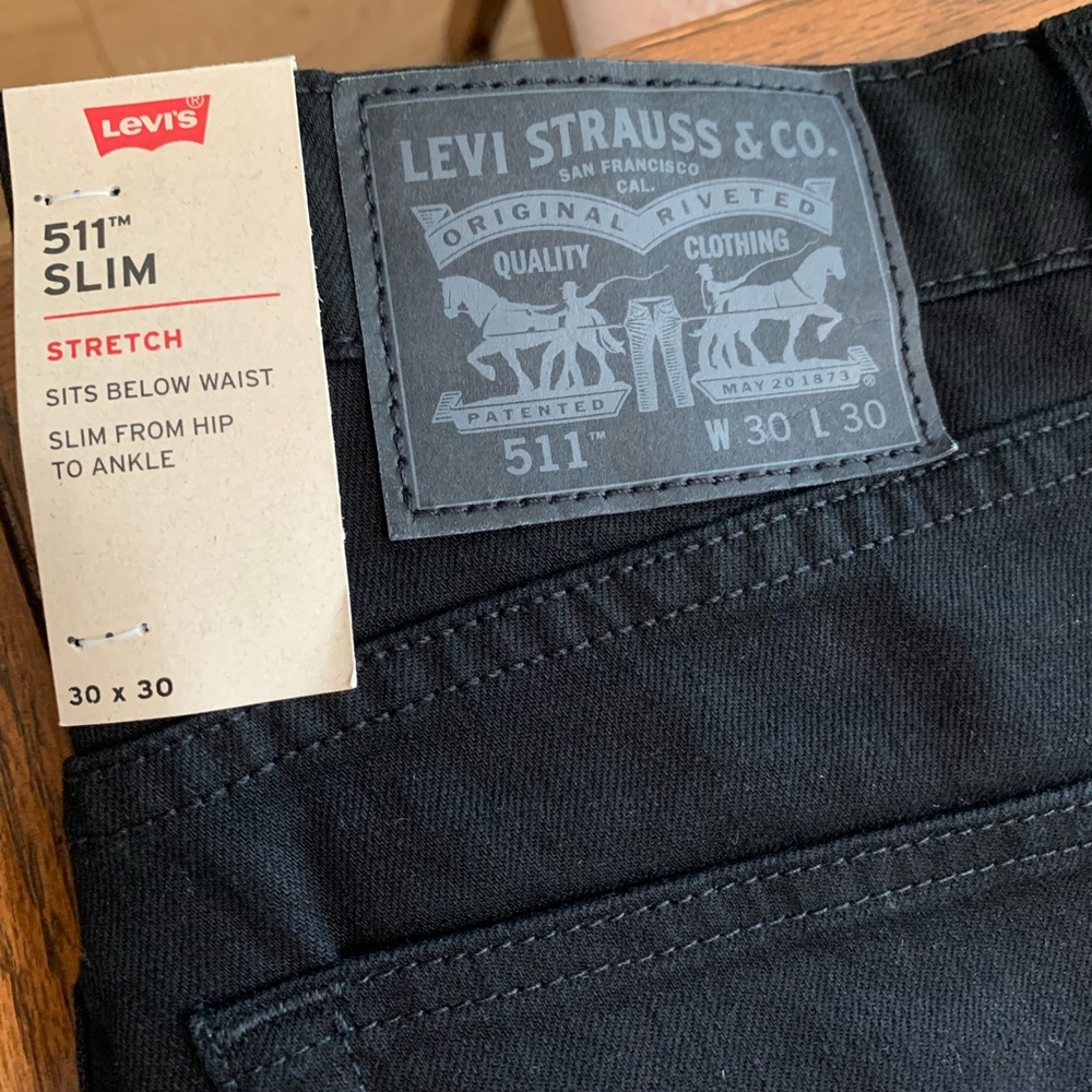 Men’s 511 SLIM stretch LEVI’s black Jeans